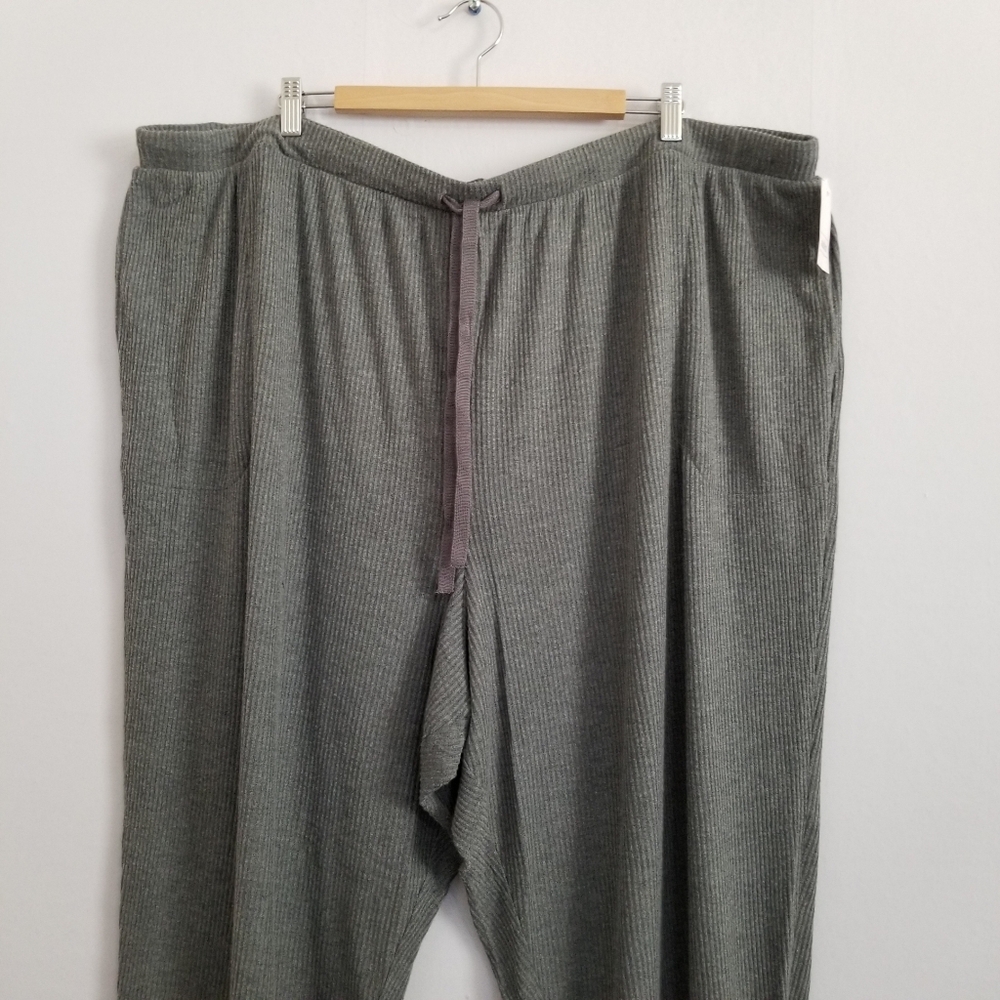 NWT Auden Dark Gray Cozy Ribbed SOFT Jogger Pajama Pants Size 3X - Picture 3 of 7